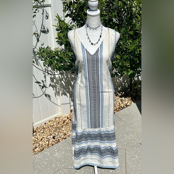 J. Jill Dresses & Skirts - 💙🤍”J. Jill” Sleeveless Cotton Dress w/Tiered Hem & Pockets! Size MP💙🤍